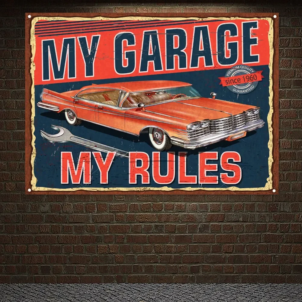 Auto Repair Shop Banners - โรงรถของฉันกฎของฉัน Vintage รถ Full SERVICE &