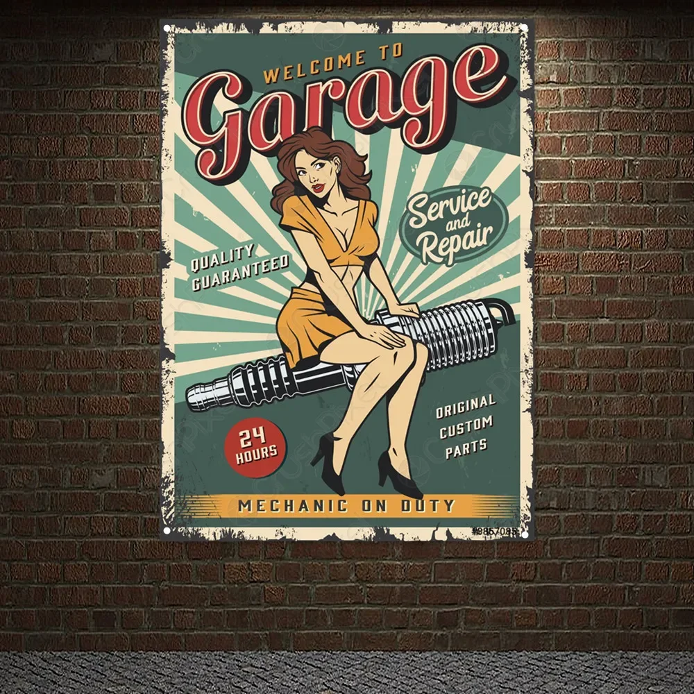 Auto Repair Shop Banners - ยินดีต้อนรับสู่โรงรถ Auto Repair Shop Wall Art