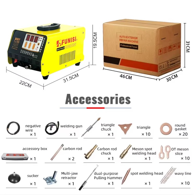 Dent Repair Puller - โรงงานอุปกรณ์ซ่อมรถยนต์ F230 เครื่องดึงบุ๋มไฟฟ้า เครื่องเชื่อมจุด เครื่องเชื่อมสตั๊ด สำหรับวัสดุเหล็ก