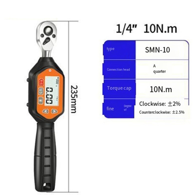 Torque Wrench Digital - ประแจขันสกรูสำหรับยานยนต์ T21C สแตนเลส - SMN-10N เครื่องมือวัดแรงบิดดิจิตอลขนาดเล็ก