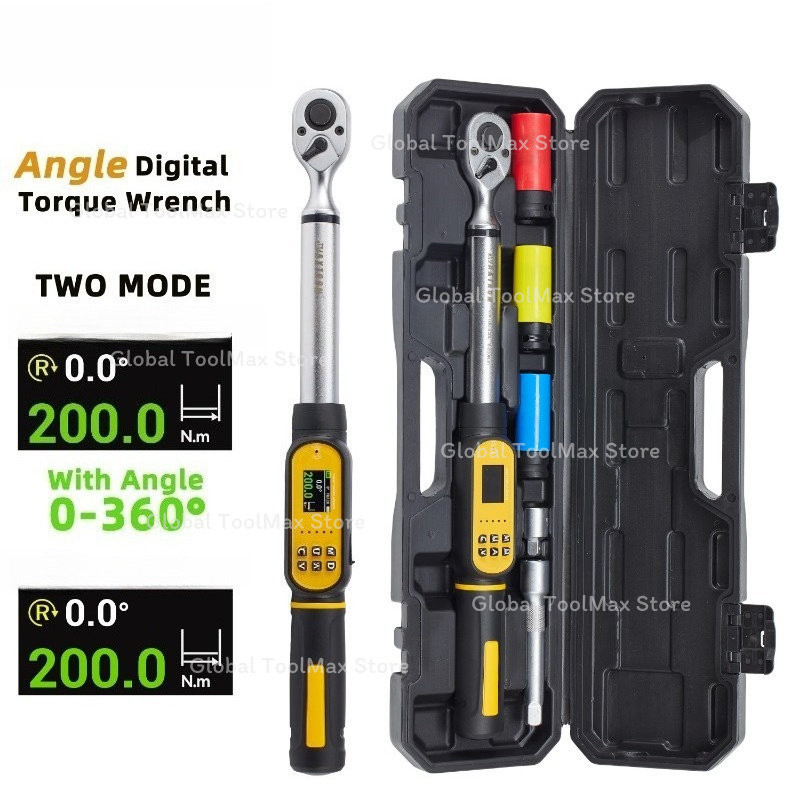 Torque Wrench Digital - ประแจวัดแรงบิดดิจิตอล 6 ชิ้น 10-200 นิวตันเมตร ขนาด