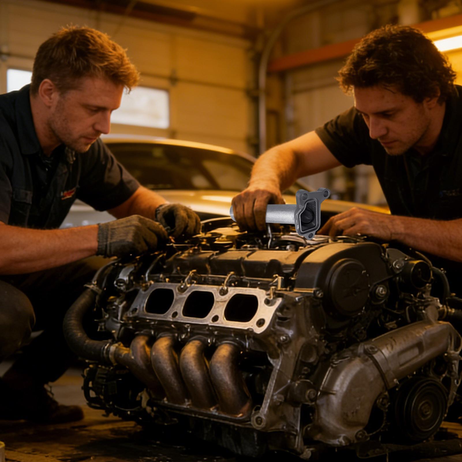 Auto Repair Shop - สำหรับ BMW； ข้อต่อท่อน้ำหล่อเย็น อะลูมิเนียมอัลลอยด์คุณภาพสูง ข้อต่อท่อฮีตเตอร์อเนกประสงค์ สำหรับร้านซ่อมรถยนต์