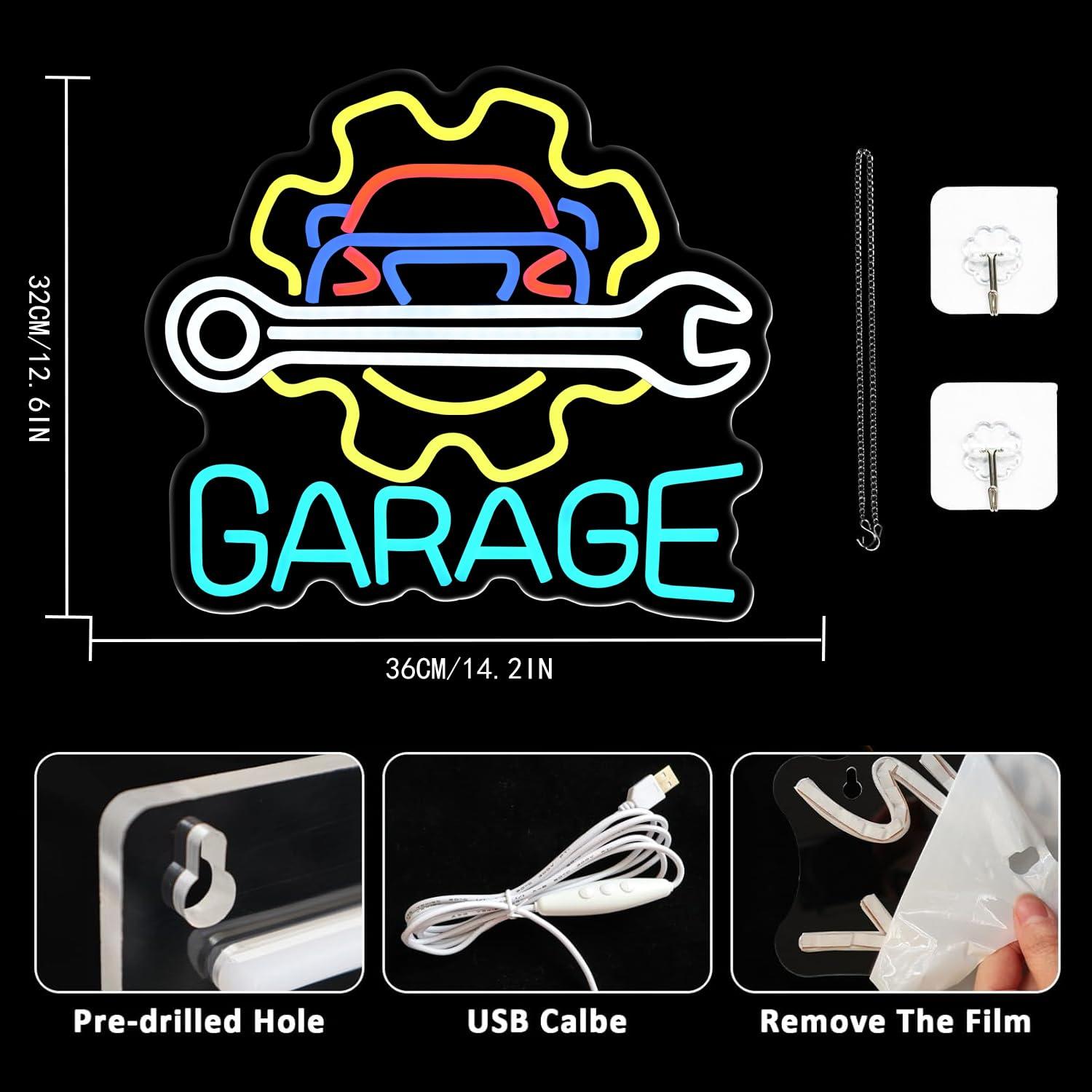ป้ายไฟนีออนสำหรับโรงรถ ใช้พลัง - Auto Repair Shop บทวิจารณ์และราคา