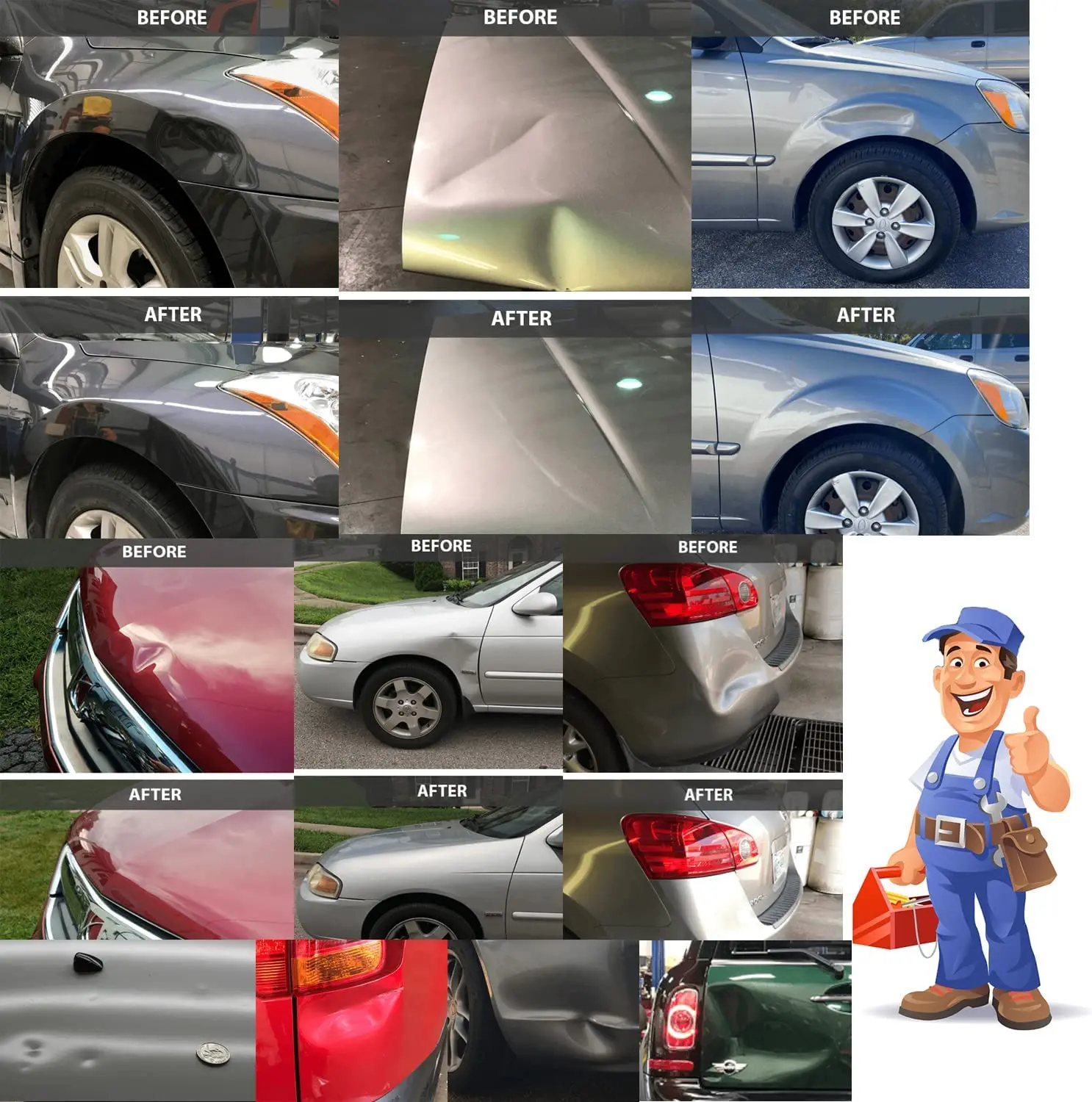 ชุดเครื่องมือซ่อมรอยบุบรถยนต์  - Dent Repair Puller บทวิจารณ์และราคา