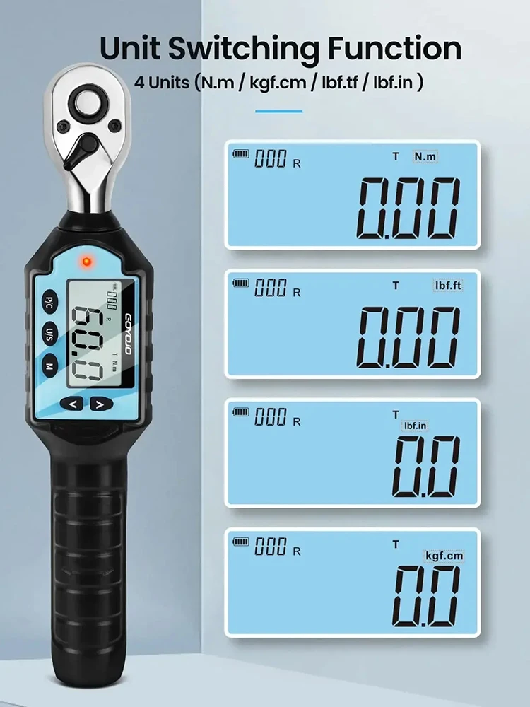 1/2 3/8 1/4ประแจวัดแรงบิดแบบดิ - Torque Wrench Digital บทวิจารณ์และราคา