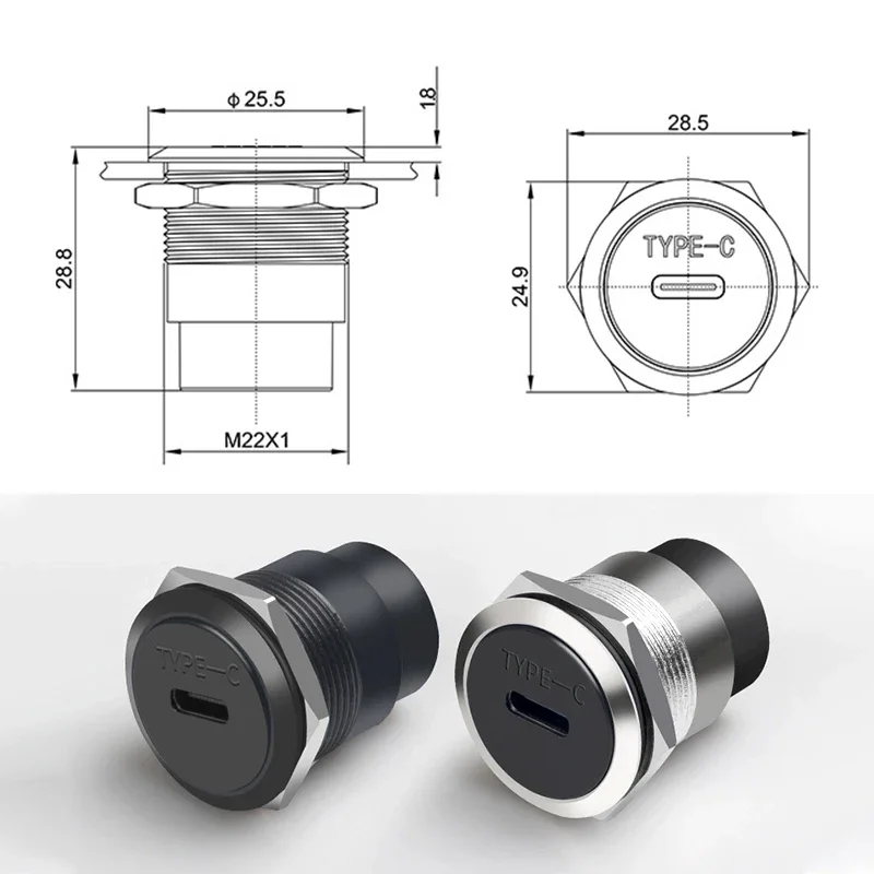 TYPE-C อะแดปเตอร์โมดูลแบบวงกลม - Transmission Jack Adapter บทวิจารณ์และราคา