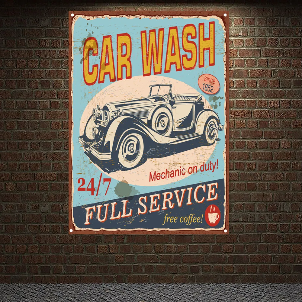 Vintage ล้างรถ Full Service โป - Auto Repair Shop Banners บทวิจารณ์และราคา