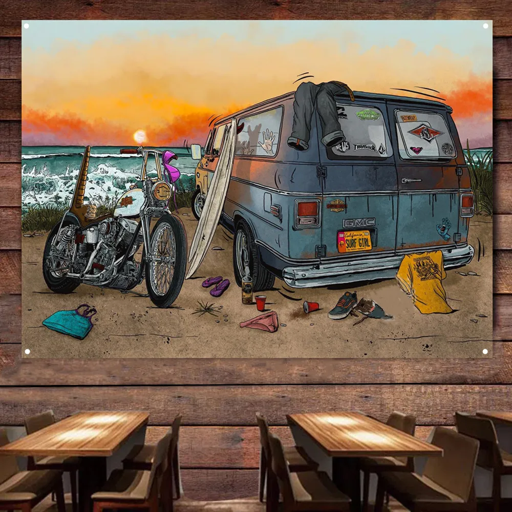 รถจักรยานยนต์รถ Camping Art โป - Auto Repair Shop Banners บทวิจารณ์และราคา